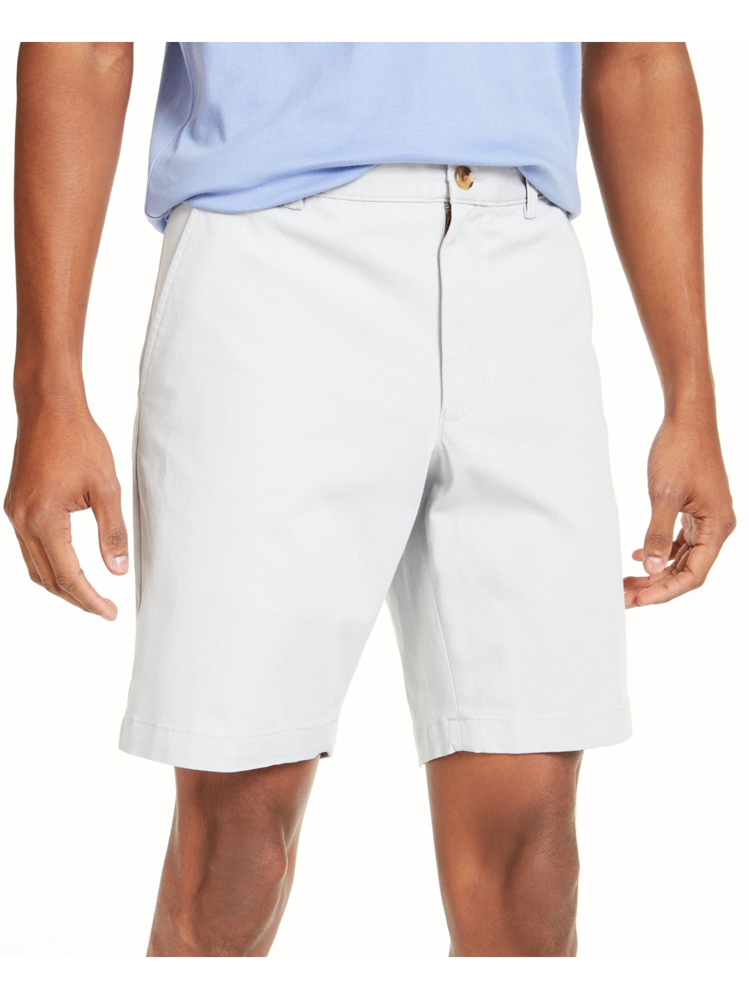 Club Room Mens Chino 7" Inseam Khaki Shorts Blue 30