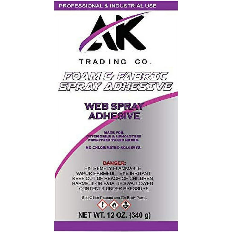 AK TRADING CO. FOAM & FABRIC SPRAY ADHESIVE WEB SPRAY ADHESIVE, Fabric Spray Adhesive