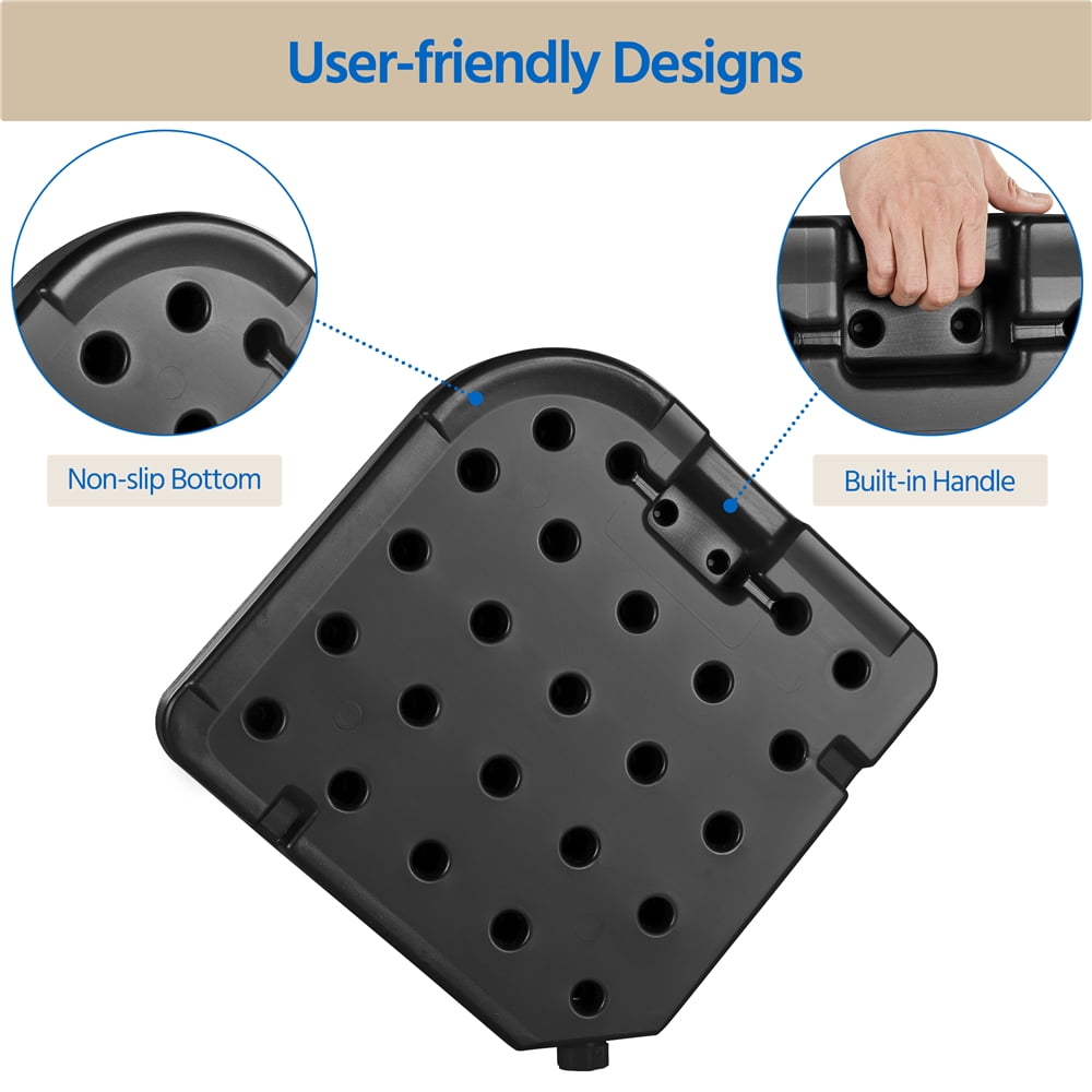 Yaheetech 4-Piece Fillable Patio Umbrella Base Stand Outdoor Cantilever Offset Umbrella Stand for Garden, Backyard and Poolside, Black