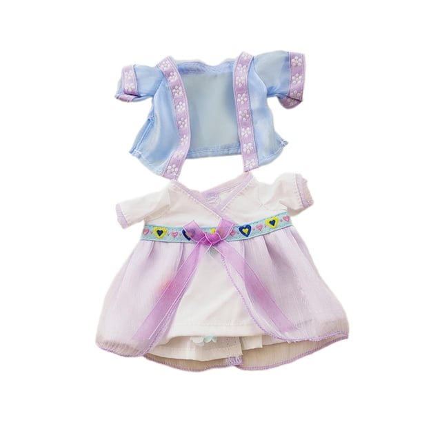 2 piezas de disfraz de falda antigua china para muñecas de moda de 20 cm. Azul