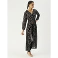 thumbnail image 4 of DressBerry Women’s Printed Poly&nbsp;Georgette Top Long Sleeves with Elasticated Cuffs Round Neck Front Open Slit with Tie-up Strings Casual Long Top, 4 of 7