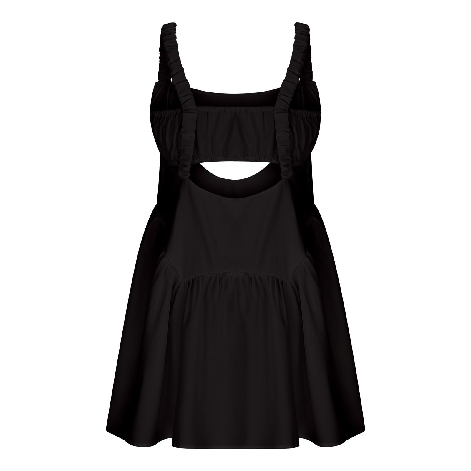 Tennis Dress For Women Casual Sleeveless Athletic Dress Workout Dress Outfits With Built In Bra Swing Dress Short Smocked Dresses for Women plus Size Casual Dresses for Women Women Dresses Casual Fall