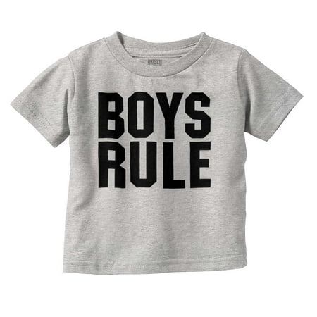 

Boys Rule Boymom Humor Cute New Son Youth T Shirt Tee Boys Infant Toddler Brisco Brands 3T