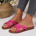 thumbnail image 5 of CHUMUD Slippers for Women Outdoor Crisscross Strap Flat Slide Sandals, Casual Open Toe Slip-On Slippers, Lightweight Summer Beach Sandals, 5 of 9