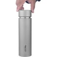 thumbnail image 2 of Lightweight Travel Insulated Water Bottle 450ml  Vacuum Flask with Tea Filter Outdoor Metal Water Bottles Camping Hiking Travel, 2 of 8