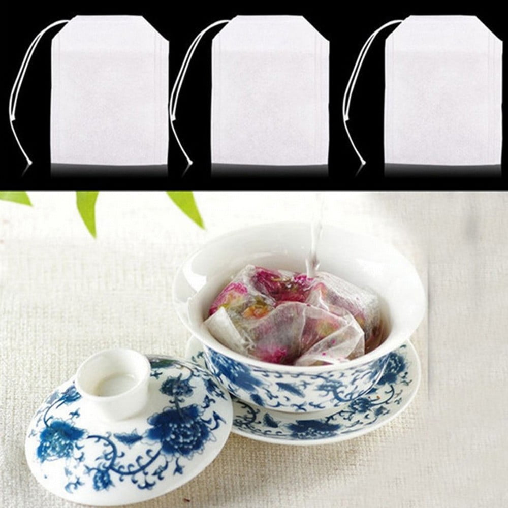 10pcs Empty Teabags Heat Seal Filter Pepper Mini Loose Tea Bags Reusable 10pcs Empty Teabags Heat Seal Filter Pepper Mini Loose Tea Bags Reusable