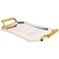 thumbnail image 1 of OULII Modern Style Food Display Tray Hotel Fruit Plate Silver 1Pcs For Camping, 1 of 8
