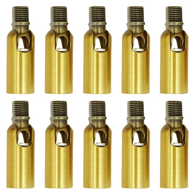 Adaptador de lámpara de 10 piezas para candelabros, pieza de instalación sencilla, fácil de usar, de metal. Latón viejo