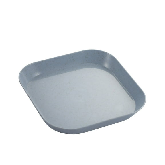 Dinner Plate, Ceramic Dinner Plate Salad Plate, Pretty Multipurpose Scenario Dishes for Cupcakes Fruits Snacks Spaghetti Dumplings Dip Serving Platter (light square saucer blue)