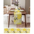 thumbnail image 6 of Table Runner Dresser Scarf 18 x 72 Inch Morocco Geometric Lattice Yellow and Grey Art Graffiti Table Runners Non-Slip Heat Kitchen Dining Table Decor for Kitchen Farmhouse Indoor Outdoor Home Party, 6 of 7