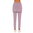 thumbnail image 3 of felwors Skirted Leggings for Women Tennis Golf Skorts Capris Gym Yoga Athletic Skirt with Leggings Stretchy Running Clothing Pink for Size L, 3 of 8