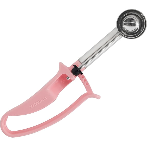 Zeroll Universal Extended Length EZ Disher Food Portion Control Scoop Designed for Right or Left Hand Use Dishwasher Safe, 1 7/16-Inch, Pink