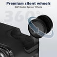 thumbnail image 6 of Luggage Aluminium Frame PC ABS Hardshell Suitcase with Spinner Wheels TSA Lock Zipperless Luggage 28 inch Black, 6 of 8
