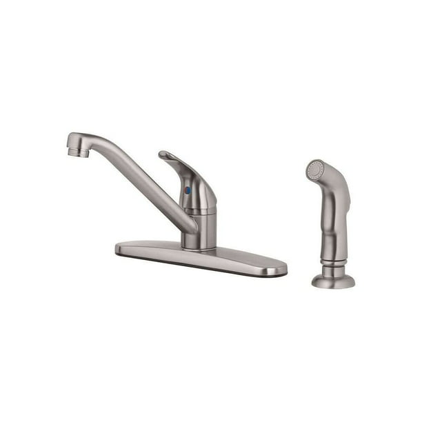 Grifo de cocina Oakbrook Essentials de níquel cepillado con pulverizador