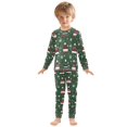 thumbnail image 6 of FORMRS Long Sleeve Top and Pants Pajama Set for Niños 2-Piece Sleepwear, Sizes 18M-8Y, Christmas Hats, 6 of 6