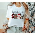 thumbnail image 2 of Holiday gift snowman t shirt, christmas shirt, snowing shirt, snowman shirt, women's christmas shirt, winter snowman shirt, women's summer shirt, women's casual tops, women's casual t shirt, 2 of 9
