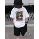 thumbnail image 1 of Boy's Cool Graphic Tee Shirt Style Chicken Jockey Print Fun Summer Casual Top For Kids Unique Cartoon Design Short Sleeve TShirt, 1 of 7