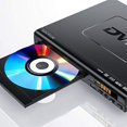 thumbnail image 1 of Lecteur DVD, Lecteurs CD pour la Maison, Lecteurs DVD pour Télé, Câble HDMI et RCA Inclus, Conversion vers HD 1080p, Multi-Régions, Mémoire de Point d'Arrêt, PAL/NTSC Intégré, USB 2.0, 1 of 4