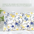 thumbnail image 2 of Set of 2 Floral Pint Pillowcases - 1500 Series Hotel Quality Microfiber, Soft and Smooth Envelope Closure - King, Gold Jenna, 2 of 4