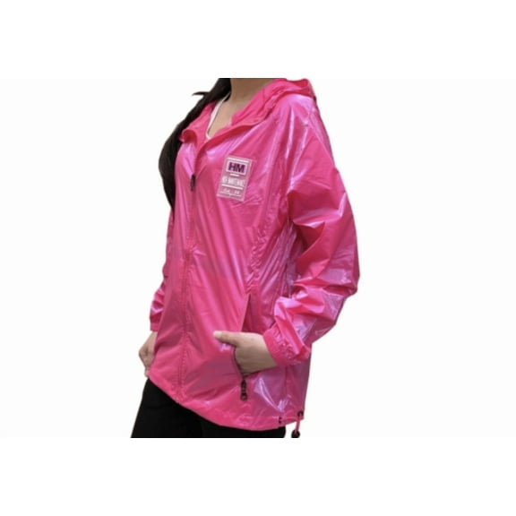 Women's Fashion Hooded Zip-up Windbreaker - Fuchsia