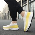 thumbnail image 7 of Men's Slip‑On Sock Style Running Sneakers, Stretch Knit Upper Athletic Shoes with Curved Thick Midsole for Daily Sports and Walking, 7 of 7