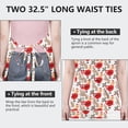 thumbnail image 6 of White Chicken Red Chicken Pattern Apron-Garden Aprons for Women with Pockets-Cotton Linen Waterproof Kitchen Cooking Gardening Aprons Adjustable for Kitchen,Cooking,BBQ and Salon 33x27 Inch, 6 of 7