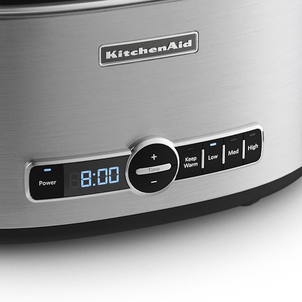 KitchenAid Slow Cooker 6-Quart with Glass Lid | Stainless Steel