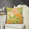 thumbnail image 3 of 2PCS Nostalgic Vintage Floral Throw Pillow Covers 18x18 Decorative Cushion Case Square Pillows Cover Pillow Cases Accent Pillowcase for Sofa,Couch, 3 of 7