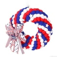 thumbnail image 2 of GFHFHITJ Patriotic Wreath for Front Door, Artificial Red White Blue Wreath Decorations, Summer Hanging Wreath for Memorial Day July 4th Home Decor, 2 of 7