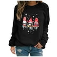 thumbnail image 2 of Tejiojio Clearance Womens Clothes Women's Fashion Loose Christmas Print Round Neck Sweater, 2 of 7