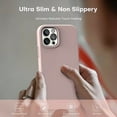 thumbnail image 3 of Silicone Case Designed for Apple iPhone 13 Pro Liquid Silicone Case, 5 in 1 Bundle Phone Case with 2 Clear Tempered Glass and 2 Camera Lens Shockproof Case for Apple iPhone 13 Pro,Rose Gold, 3 of 7
