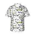 thumbnail image 4 of Wukai Dachshund Dog Puppy Men's Hawaiian Shirt Short Sleeve Casual Button Down Summer Beach Aloha Shirt Tropical Print Holiday Party, 4 of 8
