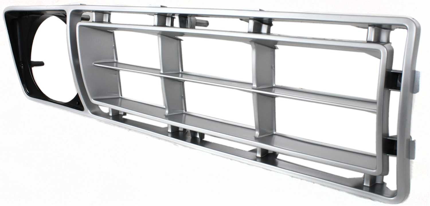 Grille Assembly Compatible With 1976-1977 Ford F-250 F-100 Right Passenger Silver Shell and Insert