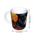 thumbnail image 2 of Yiaed Cute Colorful Flower French Bulldog Print Ceramics Coffee,Large Handle Design,Extra Large Tea and Coffee Cup for Office and Home Mugs, 2 of 6