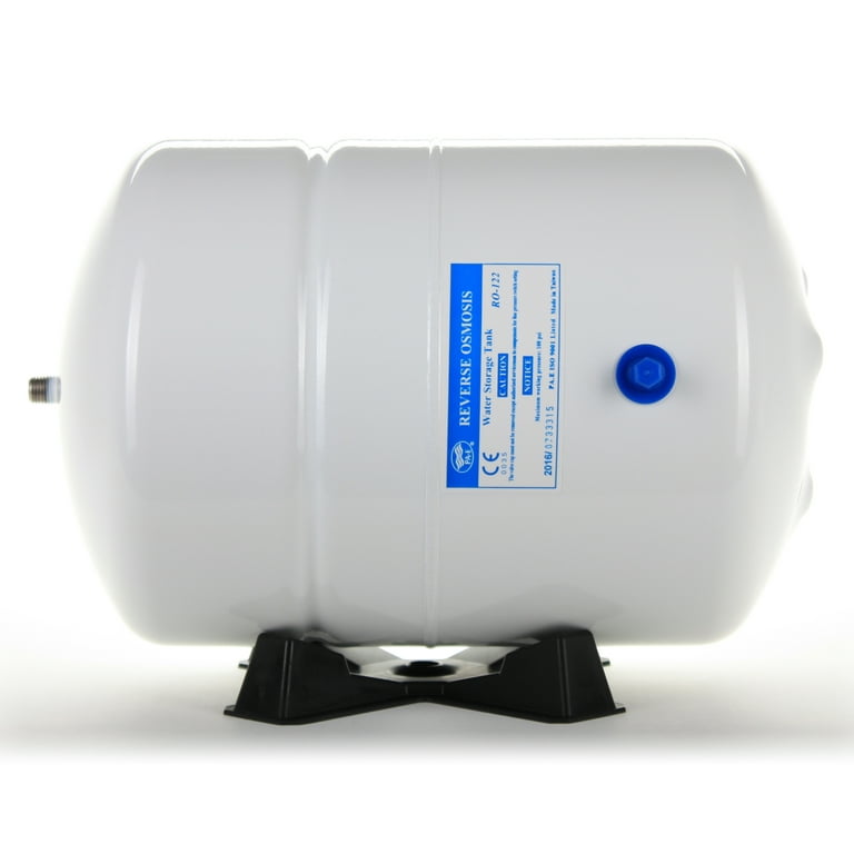 tankRO, RO Water Filtration System Expansion Tank, 2 Gallon Water Tank, Compact Reverse Osmosis Water Storage Pressure Tank with Free 1/4 Tank Ball