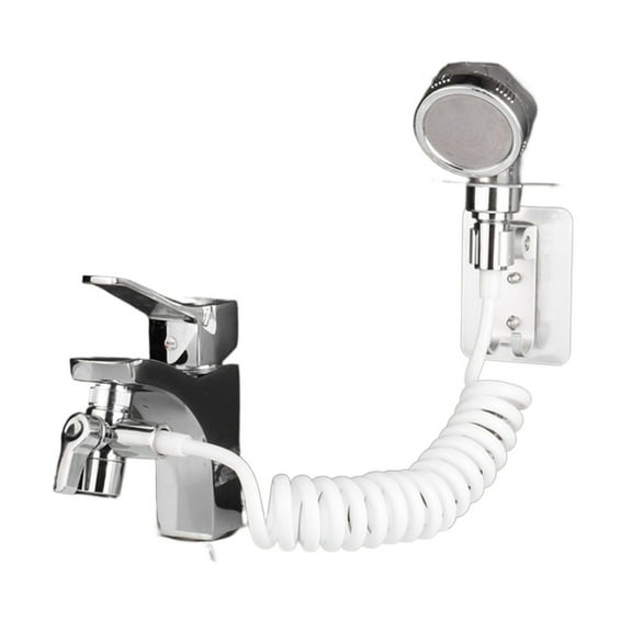 Bathroom Basin Faucet Extender External Shower Head Washbasin Tap Water Divider Bidet Sprayer for Hair Washing Toilet Cleaning