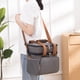 thumbnail image 2 of Bolsa de Almuerzo Aislada de Doble Capa A Prueba de Fugas, Impermeable, con Correa para el Hombro, Bolsa de Picnic para Acampar, Color Gris, 2 of 6