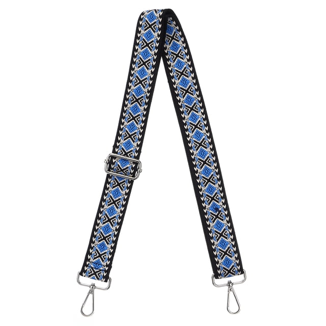 Reemplazo de correa de bolso Uxcell, correa de hombro cruzada elegante (azul, hebilla plateada)