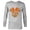 Athletic Heather, variant on Disney Minnie Mouse Head and Ears Icon Fall Leaves - Long Sleeve T-Shirt for Men - Customized-White