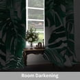 thumbnail image 4 of Lfeey Blackout Curtains, Tropical Leaf Print Grommet Curtains, Light Blocking for Room, Green, 63 Inch Long, 2 Panels, 4 of 6