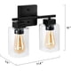 thumbnail image 3 of Lámparas De Baño Negras,Lámparas De Granja De 3 Luces Para Baño Sobre El Espejo,Luz De Tocador Negra Mate Reconocida Por Ul,Arreglo De Luz De Pared Moderno, 3 of 5