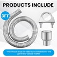 thumbnail image 2 of 1 Set Generator Exhaust Extension Silencer Kit Universal Generator Muffler Silencer Kit 1 Inch Steel Exhaust Extension 3 Foot Length for Efficient Noise Reduction and Safe Exhaust Design, 2 of 5