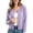 Purple, variant on Women's Casual Open Front Sweater Long Sleeve Rib Knit Cardigan Lightweight Crew Neck Button Down Long Sleeve 2026 Fall Outfits(Pink,XXL)