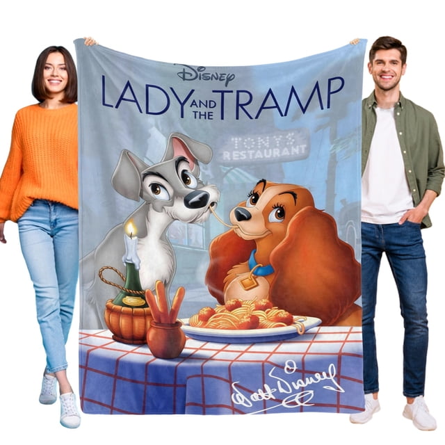 La Dama y el Vagabundo anti-pilling, suave, ligera, esponjosa y acogedora de lujo para hogar y cocina – Perfecta para niños y adultos,100X80cm
