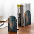 thumbnail image 5 of KLL Magical Butterfly In Forest Print Wood Book Ends for Shelves,1 Pair Wood Bookends Book Holder Stand Decorative, Book Stoppers for Heavy Duty Books CD File Video Games, 5 of 8