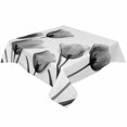 thumbnail image 2 of Black White Tulip Tablecloth Square Table Cloth 60x60 , Waterproof Tablecloth Outdoor Table Cloth, Spring Greyscale Leaf Flower Plant Washable Table Cover for Kitchen Dining Party, 2 of 8