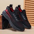 thumbnail image 4 of Men's Lace‑Up Knit Mesh Athletic Running Sneakers, Speckled Pattern Upper Footwear with Curved Thick Midsole for Daily Jogging and Casual Sports Activities, 4 of 7