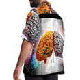 thumbnail image 3 of Mathematical Engineering Men's Short Sleeve Button Down Spread Collar Beach Shirts, 3 of 6