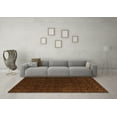 thumbnail image 3 of Ahgly Company Indoor Round Abstract Orange Modern Area Rugs, 7' Round, 3 of 4