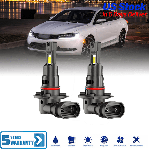 Premium LED Upgrade Kit - 9005/9012 LED Headlight Kit - Compatible with Chrysler 200 2011-2017 – 2 Pack High/Low Beam Lamp Set – 48,000LM LED Replacement Bulb Kit